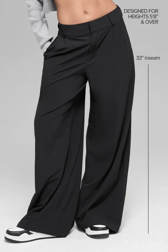 High-Waist Dreamscape-broek (lang) - Zwart
