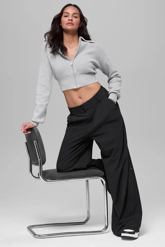High-Waist Dreamscape-broek (lang) - Zwart