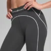 High-Waist Heart Throb Legging - Antraciet/Wit