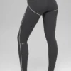 High-Waist Heart Throb Legging - Antraciet/Wit