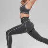 High-Waist Heart Throb Legging - Antraciet/Wit