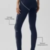 High-Waist Heart Throb Legging - Marineblauw/Wit