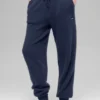 High-Waist Jogger van wol en kasjmier uit de New Class-collectie – Marineblauw