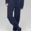 High-Waist Jogger van wol en kasjmier uit de New Class-collectie – Marineblauw