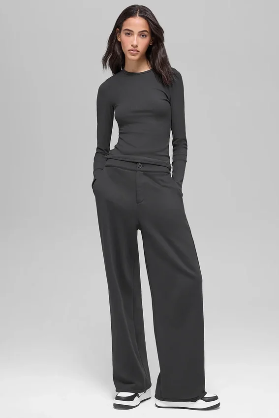 High-Waist Joggingbroek - Anthracite