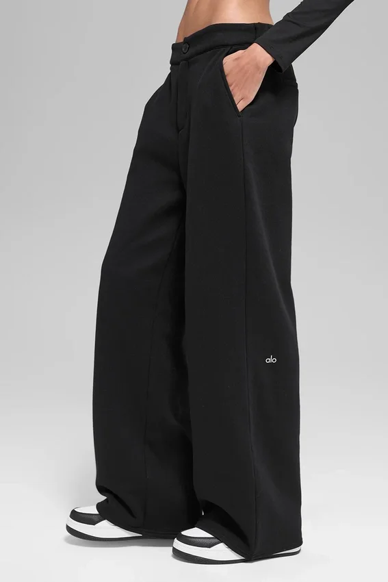 High-Waist Joggingbroek – Zwart