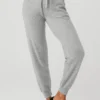 High-Waist kasjmier Jet Set-broek - Dove Grey Heather