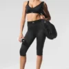 High-Waist Line-up Capri - Zwart