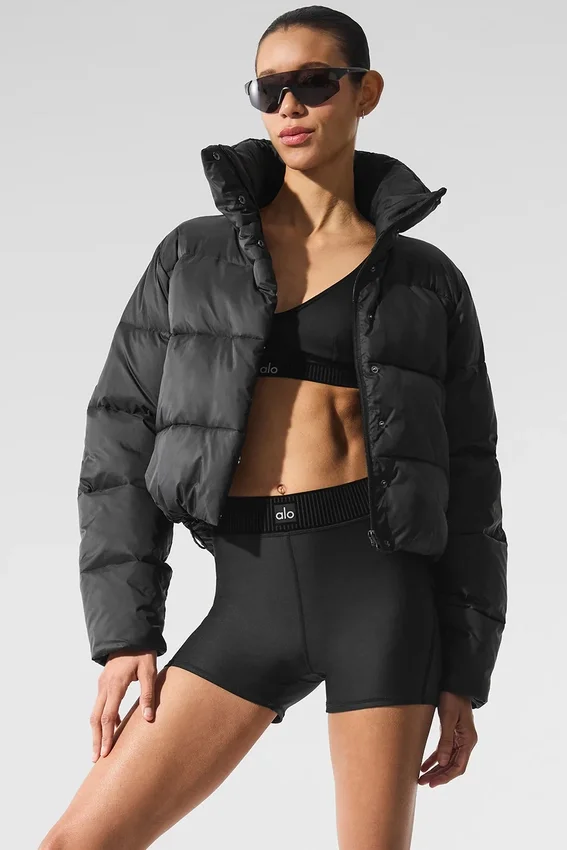 High-Waist Line-up Korte broek - Zwart