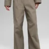 High-Waist Main Character Wide Leg Trouser – Light Cocoa