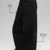 High-Waist Main Character Wide Leg Trouser - Zwart