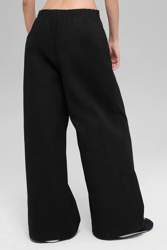 High-Waist Main Character Wide Leg Trouser - Zwart