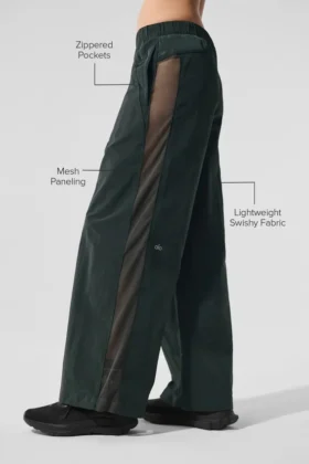 High-Waist Origin Wide Leg Track Pant – antracietgroen