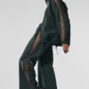 High-Waist Origin Wide Leg Track Pant - antracietgroen