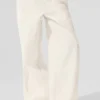 High-Waist Origin Wide Leg Track Pant - ivoor