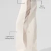 High-Waist Origin Wide Leg Track Pant - ivoor