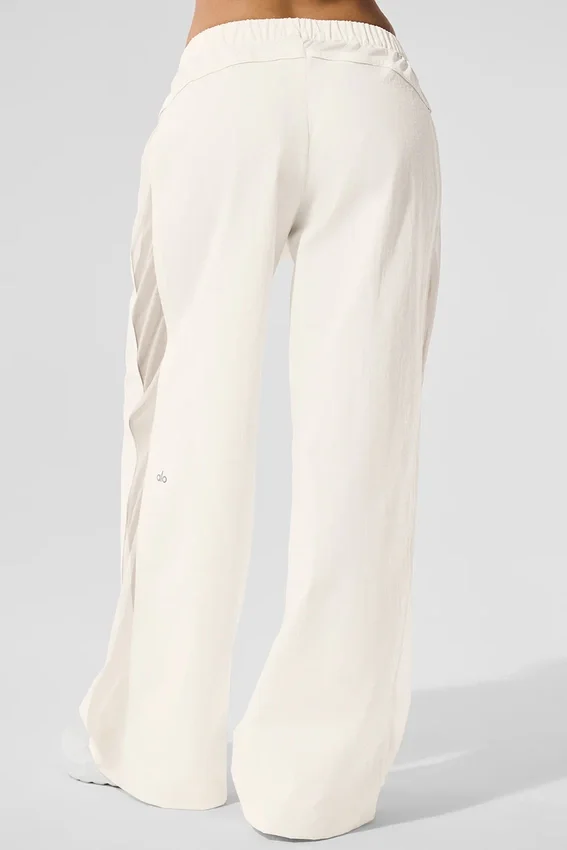 High-Waist Origin Wide Leg Track Pant - ivoor
