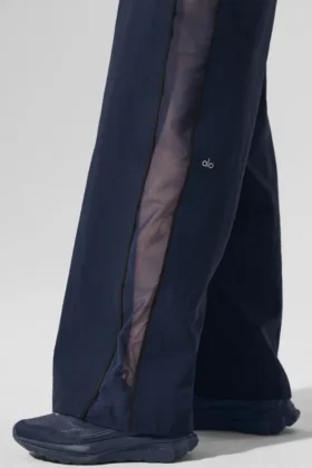 High-Waist Origin Wide Leg Track Pant – marineblauw/zwart