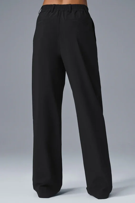 High-Waist Pursuit Trouser (Long) - Zwart