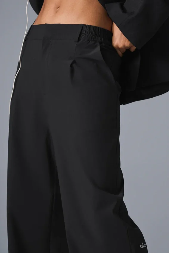 High-Waist Pursuit Trouser (Long) - Zwart