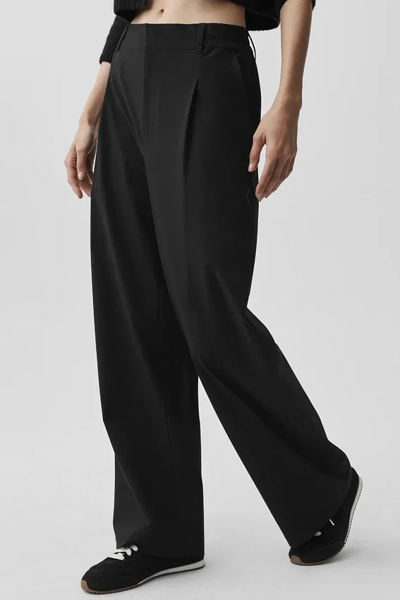 High-Waist Pursuit Trouser (Regular) - Zwart