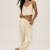 Radiance-top van zijden mix - Sandy Beige