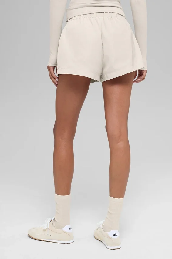 High-Waist Socialite-korte broek – Bone