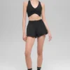 High-Waist Socialite-korte broek - Zwart