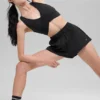 High-Waist Socialite-korte broek - Zwart