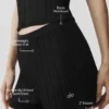 High-Waist-trui met korte broek – Zwart