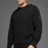Hoodie met gestructureerd breiwerk - Black