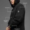 Hoodie met gestructureerd breiwerk - Black