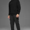 Hoodie met gestructureerd breiwerk - Black