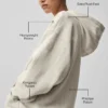Hoodie met krijtstreep - Beige krijtstreep