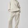Hoodie met krijtstreep - Beige krijtstreep