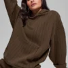 Hoodie met krijtstreep - Espresso-krijtstreep