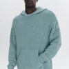 Hoodie van gebreide stof met textuur - Desert Sage