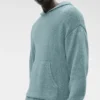 Hoodie van gebreide stof met textuur - Desert Sage