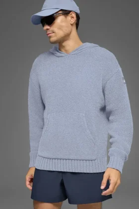 Hoodie van gebreide stof met textuur - Winter Frost