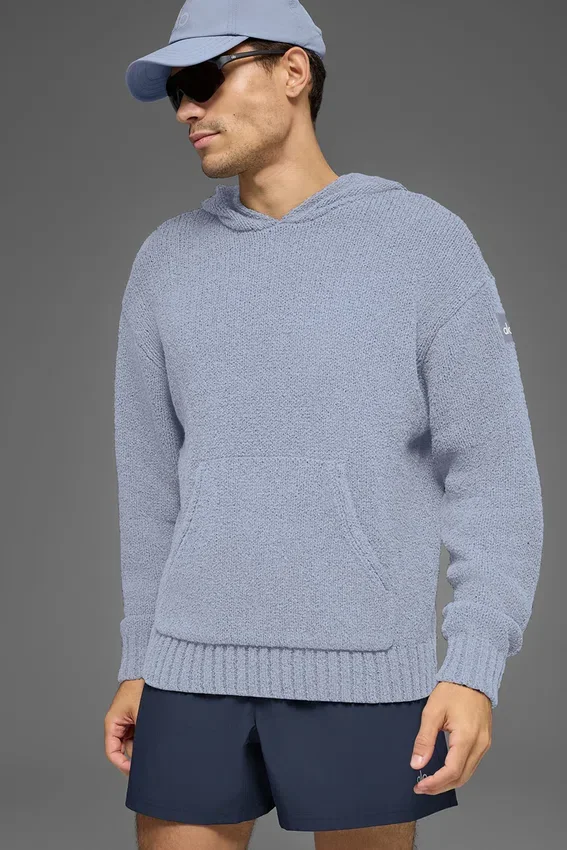 Hoodie van gebreide stof met textuur - Winter Frost