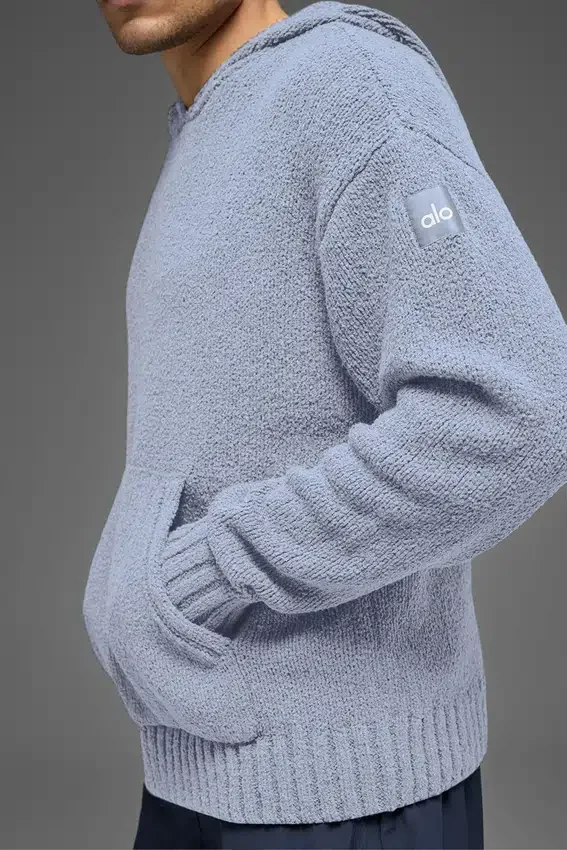 Hoodie van gebreide stof met textuur - Winter Frost