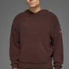 Hoodie van gestructureerd breiwerk - Brownstone