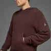 Hoodie van gestructureerd breiwerk - Brownstone