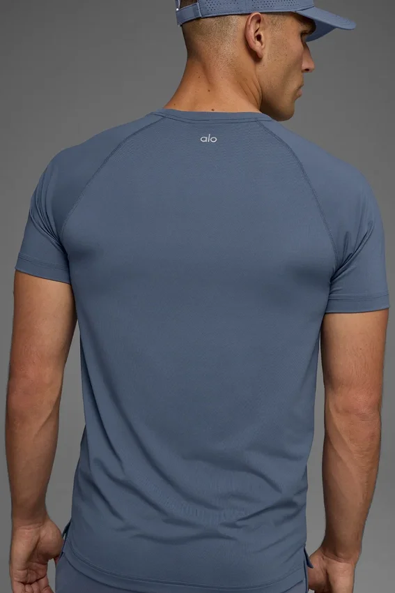 Idol T-shirt met ronde hals en korte mouwen - Bluestone
