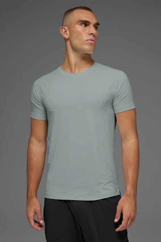 Idol T-shirt met ronde hals en korte mouwen - Lunar Grey