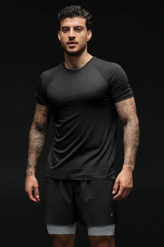 Idol T-shirt met ronde hals en korte mouwen - Zwart