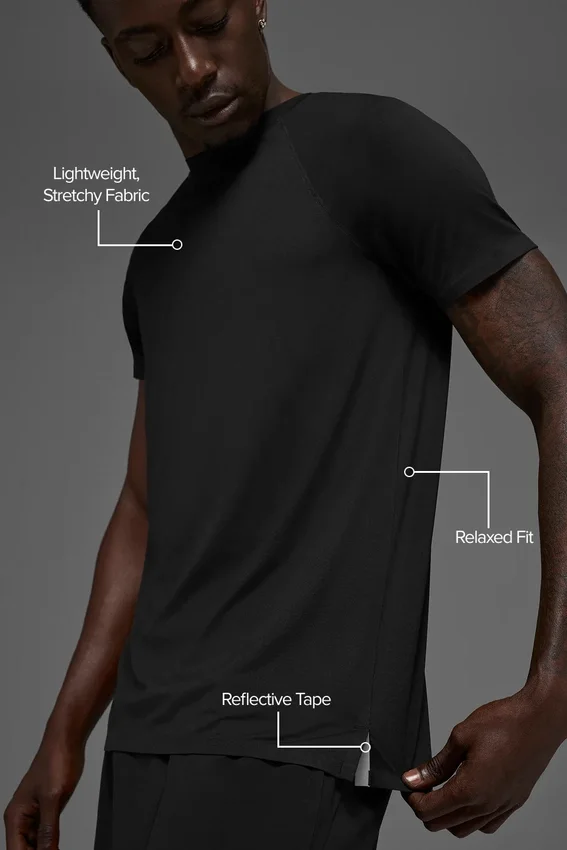 Idol T-shirt met ronde hals en korte mouwen - Zwart