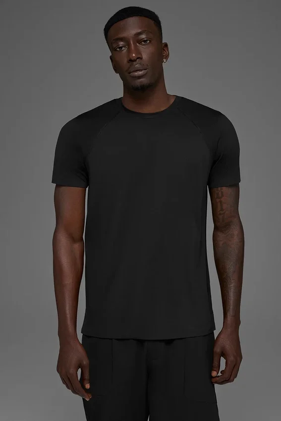 Idol T-shirt met ronde hals en korte mouwen - Zwart