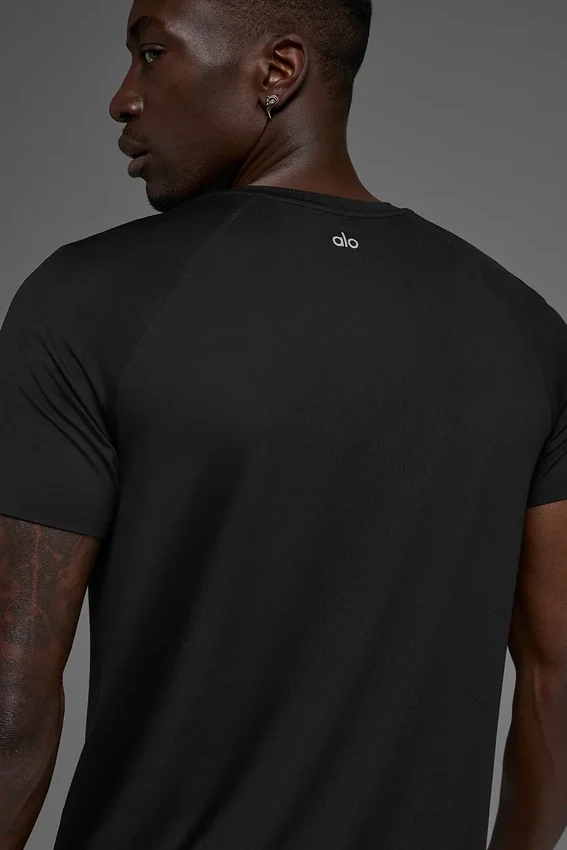 Idol T-shirt met ronde hals en korte mouwen - Zwart