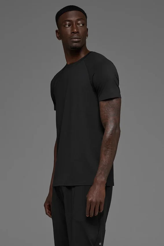 Idol T-shirt met ronde hals en korte mouwen - Zwart
